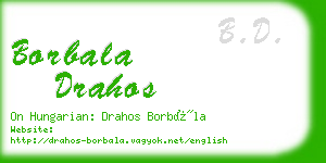 borbala drahos business card